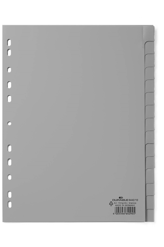 Durable 15 részes PP elválasztólap