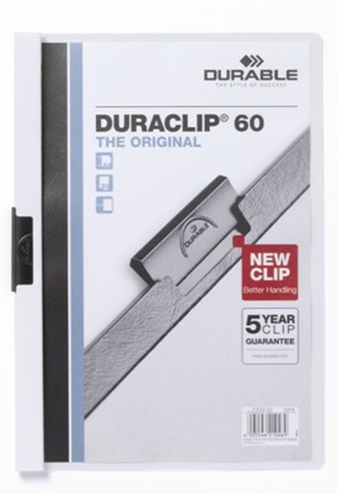 Durable Duraclip A4 60lapos fehér clip-mappa