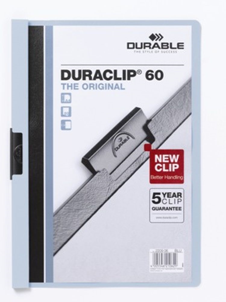 Durable Duraclip A4 60lapos világoskék clip-mappa