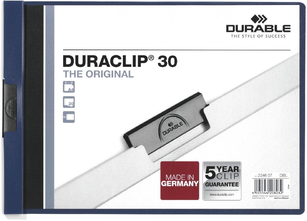 Durable Duraclip A4 30lapos sötétkék fekvő clip-mappa