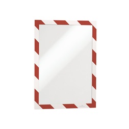 Durable Duraframe Security A4 2db/cs öntapadó piros/fehér infokeret