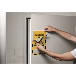 Durable Duraframe Security Magnetic A4 5db/cs sárga/fekete infokeret