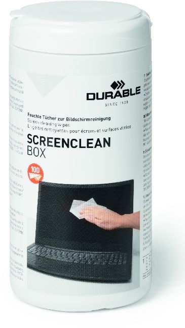 Durable SCREENCLEAN BOX 100 monitor tisztító kendő