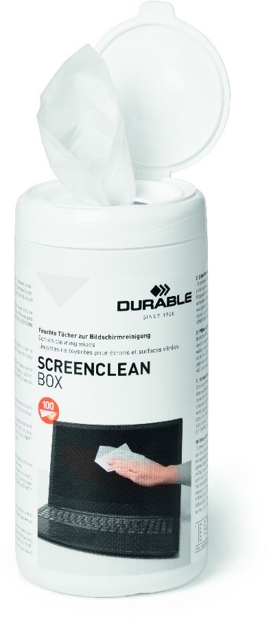 Durable SCREENCLEAN BOX 100 monitor tisztító kendő