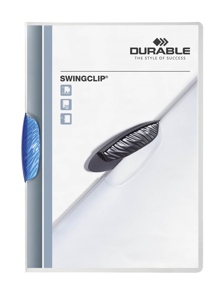 Durable Swingclip A4 30lapos kék clip-mappa