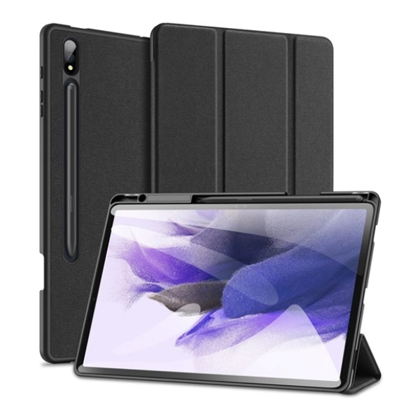 Dux Ducis GP-147070 Galaxy Tab S9 Plus LTE (SM-X816) / S9 Plus WIFI (SM-X810) fekete bőr hatású oldalra nyíló tok