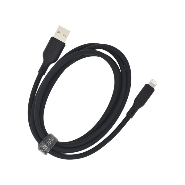 Dviced DV110001 1,25m USB A - Lightning fekete adat- és töltőkábel
