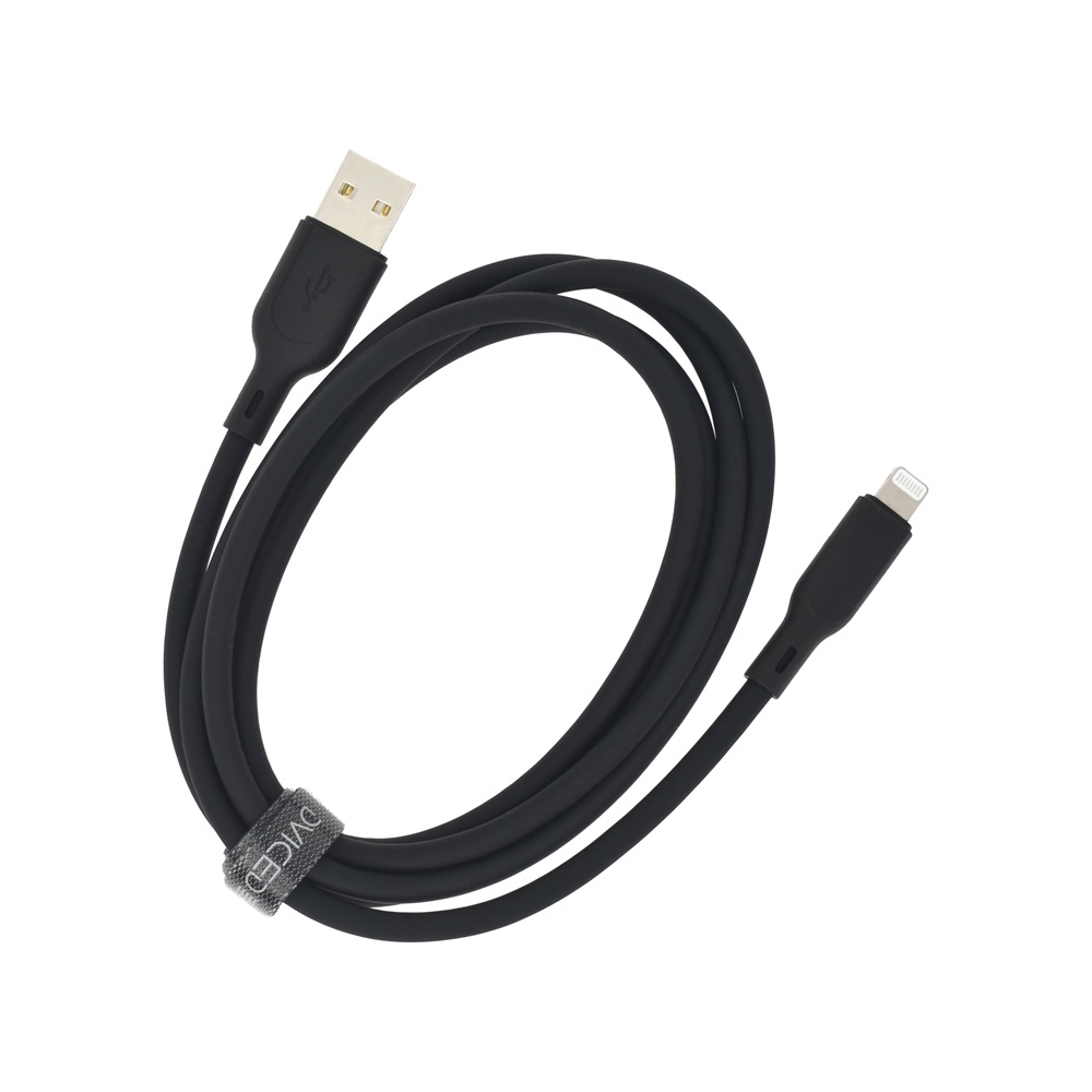 Dviced DV110001 1,25m USB A - Lightning fekete adat- és töltőkábel