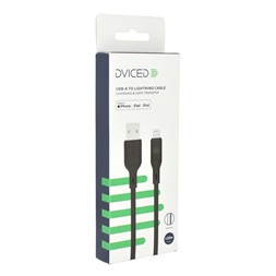 Dviced DV110001 1,25m USB A - Lightning fekete adat- és töltőkábel