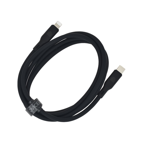 Dviced DV110003 1,25m Type-C - Lightning fekete adat- és töltőkábel
