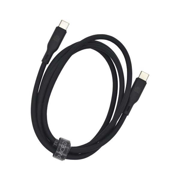Dviced DV110007 1,25m Type-C fekete adat- és töltőkábel