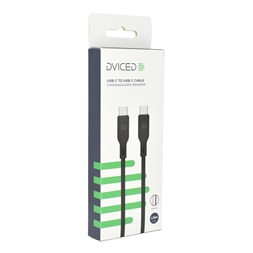 Dviced DV110007 1,25m Type-C fekete adat- és töltőkábel