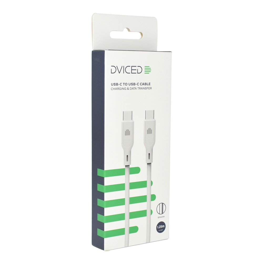 Dviced DV110008 1,25m Type-C fehér adat- és töltőkábel