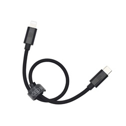 Dviced DV120004 25cm Type-C - Lightning fekete szőtt borítású adat- és töltőkábel