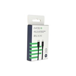 Dviced DV120004 25cm Type-C - Lightning fekete szőtt borítású adat- és töltőkábel