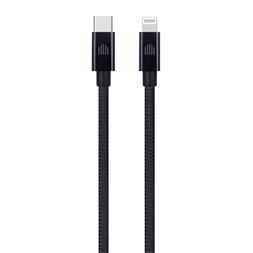 Dviced DV120005 1,25m Type-C - Lightning fekete szőtt borítású adat- és töltőkábel