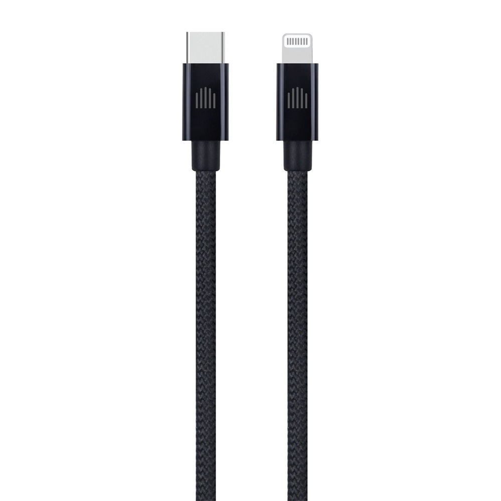 Dviced DV120005 1,25m Type-C - Lightning fekete szőtt borítású adat- és töltőkábel