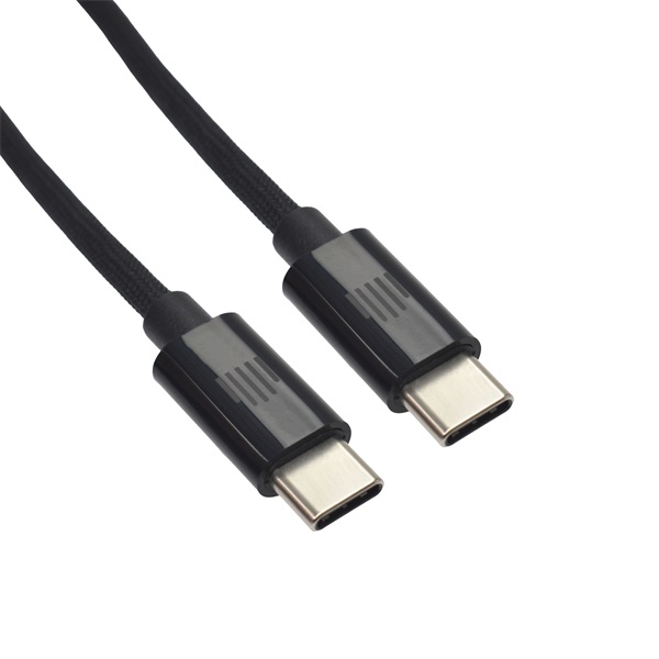 Dviced DV120009 25cm Type-C fekete szőtt borítású adat- és töltőkábel