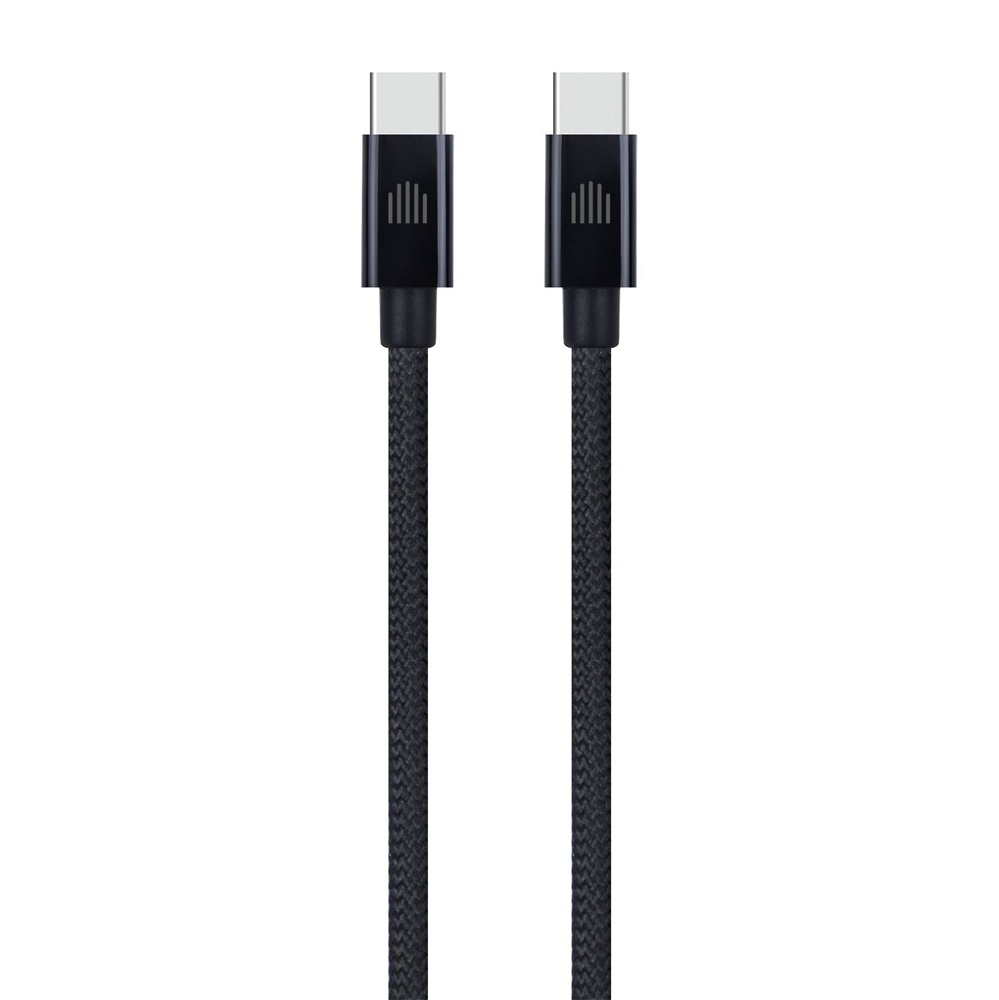 Dviced DV120010 1,25m Type-C fekete szőtt borítású adat- és töltőkábel