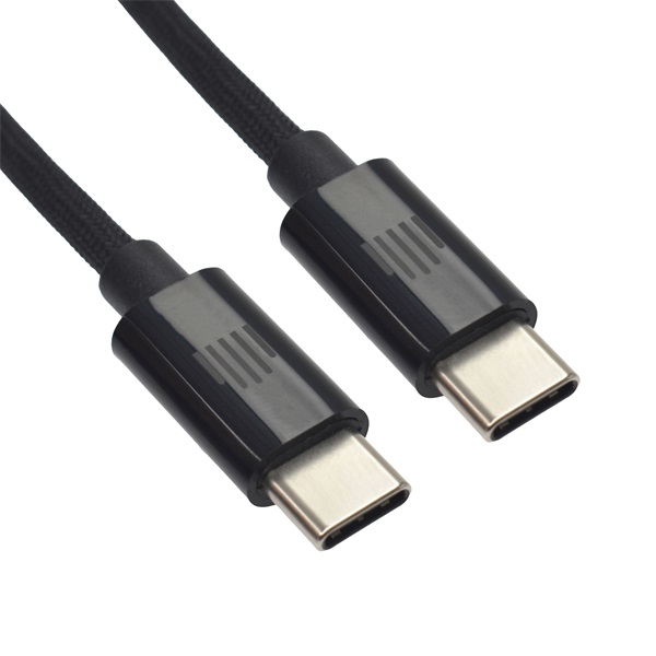 Dviced DV120010 1,25m Type-C fekete szőtt borítású adat- és töltőkábel