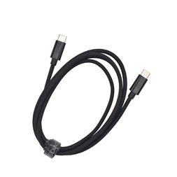 Dviced DV120010 1,25m Type-C fekete szőtt borítású adat- és töltőkábel