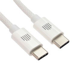 Dviced DV120011 1,25m Type-C fehér szőtt borítású adat- és töltőkábel
