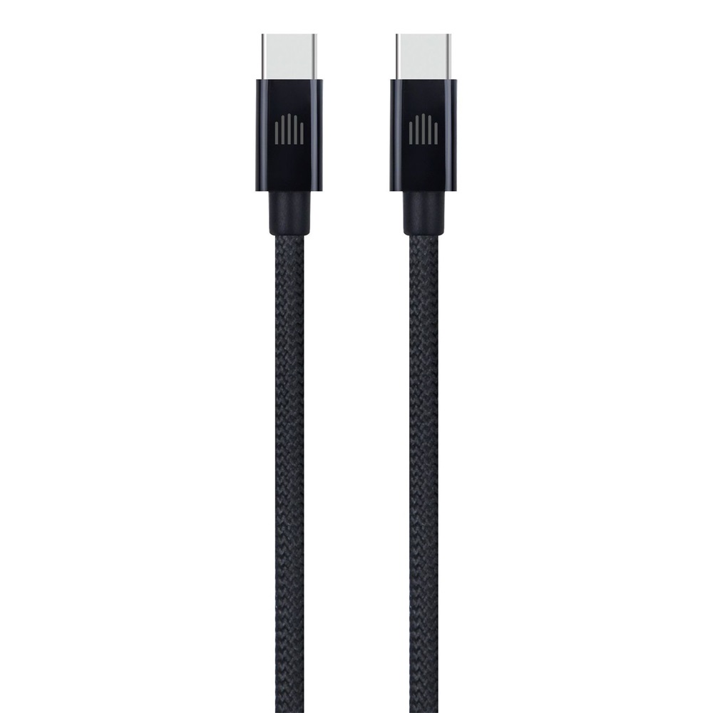 Dviced DV120012 2m Type-C fekete szőtt borítású adat- és töltőkábel