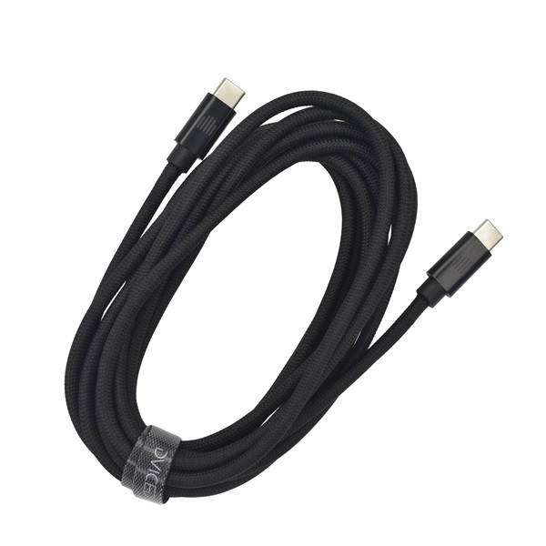Dviced DV120013 3m Type-C fekete szőtt borítású adat- és töltőkábel