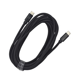 Dviced DV120013 3m Type-C fekete szőtt borítású adat- és töltőkábel