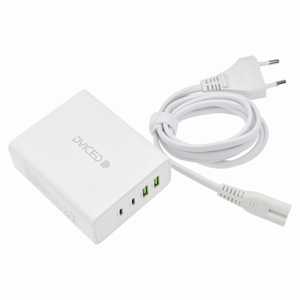 Dviced DV211001 100W 2xUSB/2xType-C GaN fehér asztali töltő