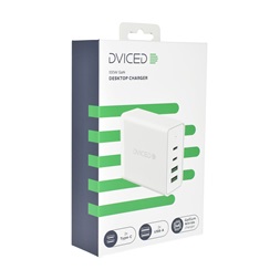 Dviced DV211001 100W 2xUSB/2xType-C GaN fehér asztali töltő