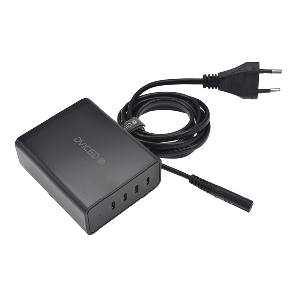 Dviced DV211002 140W 4xType-C GaN fekete asztali töltő
