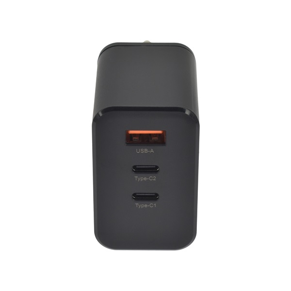 Dviced DV221012 65W 2xType-C/USB GaN fekete hálózati töltő