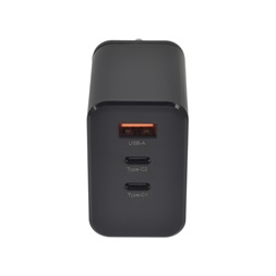 Dviced DV221012 65W 2xType-C/USB GaN fekete hálózati töltő