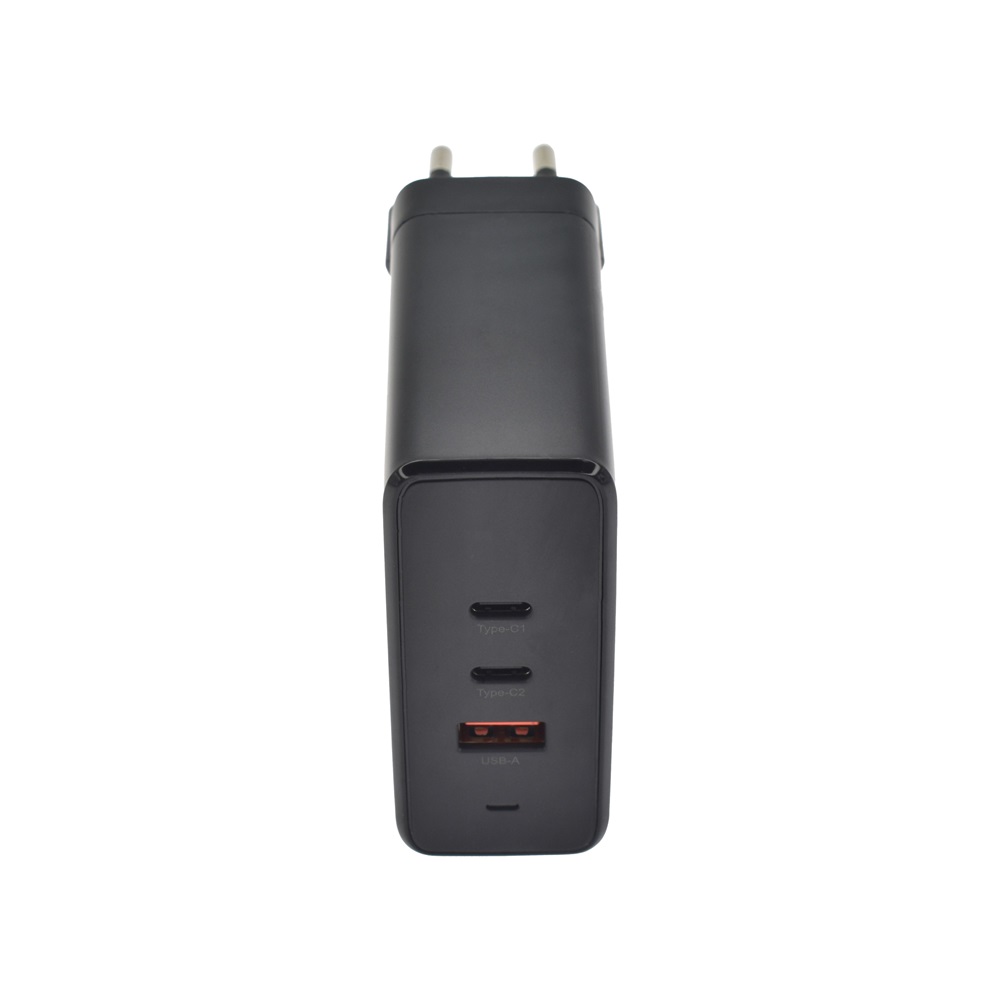 Dviced DV221014 140W 2xType-C/USB GaN fekete hálózati töltő