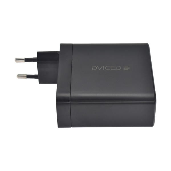 Dviced DV221014 140W 2xType-C/USB GaN fekete hálózati töltő
