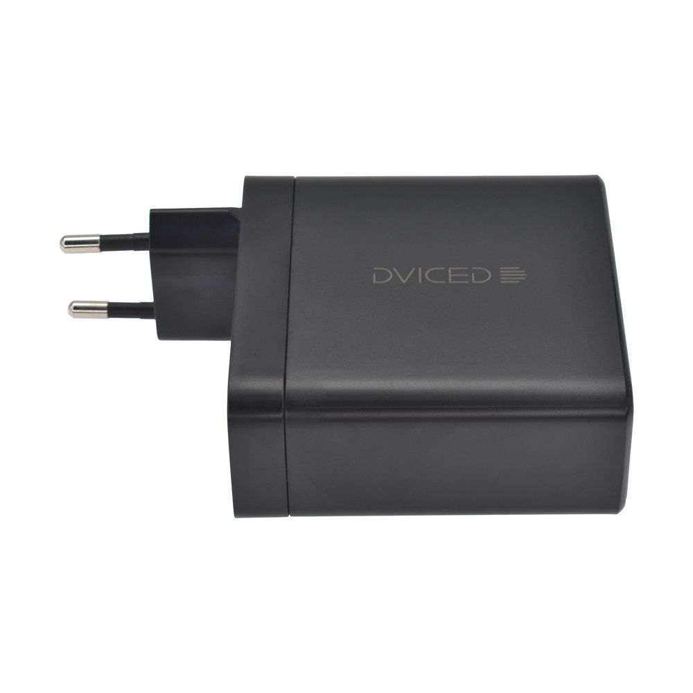 Dviced DV221014 140W 2xType-C/USB GaN fekete hálózati töltő