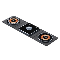 Dviced DV230001 15W 3in1 összecsukható fekete/réz vezeték nélküli töltő állomás