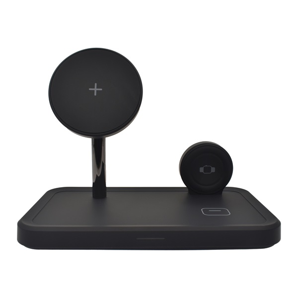 Dviced DV230005 15W 3in1 fekete vezeték nélküli töltő állomás + adapter & kábel