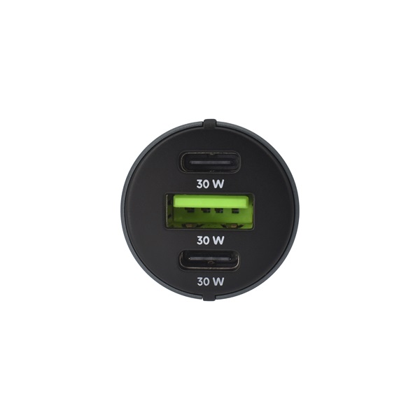 Dviced DV250003 60W 2xType-C/USB szürke autós töltő