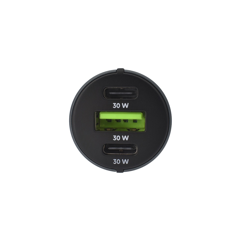 Dviced DV250003 60W 2xType-C/USB szürke autós töltő