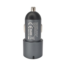 Dviced DV250003 60W 2xType-C/USB szürke autós töltő