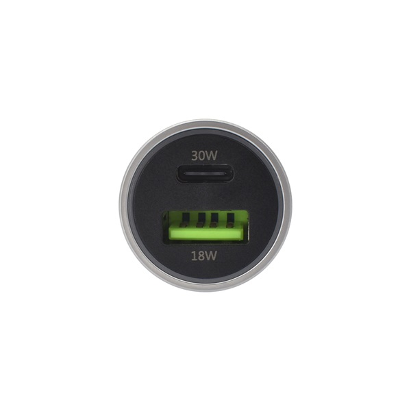 Dviced DV250004 48W Type-C/USB szürke autós töltő