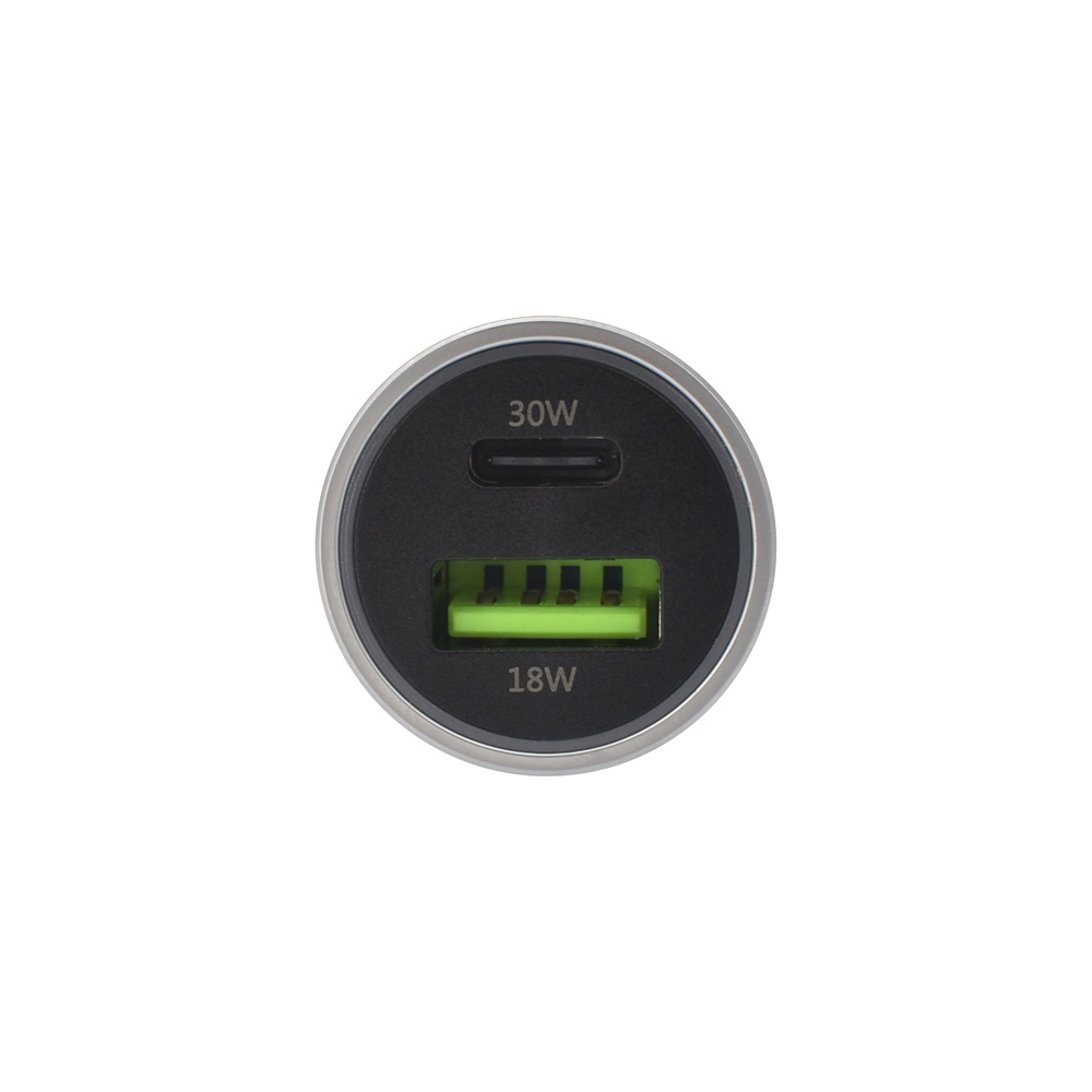 Dviced DV250004 48W Type-C/USB szürke autós töltő