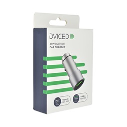 Dviced DV250004 48W Type-C/USB szürke autós töltő