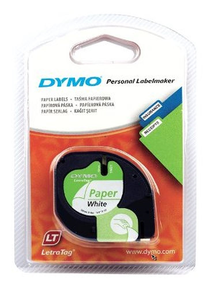 Dymo LT 4m papír fehér feliratozógép szalag