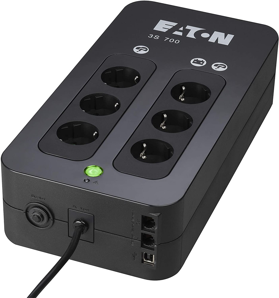 EATON 3S 700 DIN 420W fekete-fehér szünetmentes tápegység