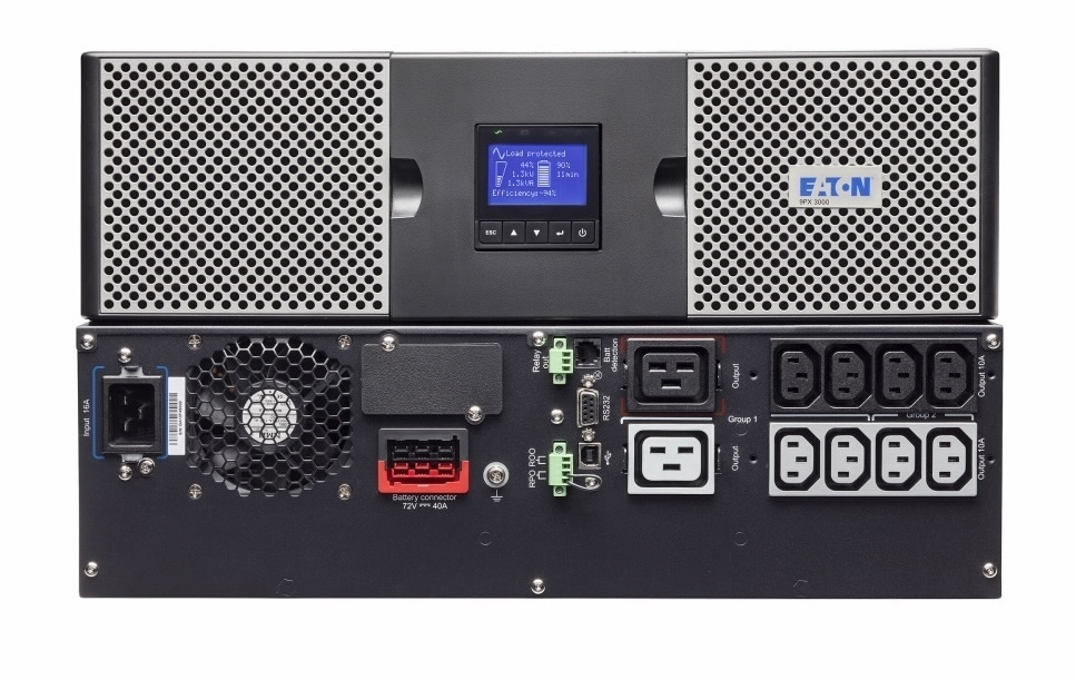 EATON 9PX 2200i RT3U 2200W fekete torony/rack 3U szünetmentes tápegység