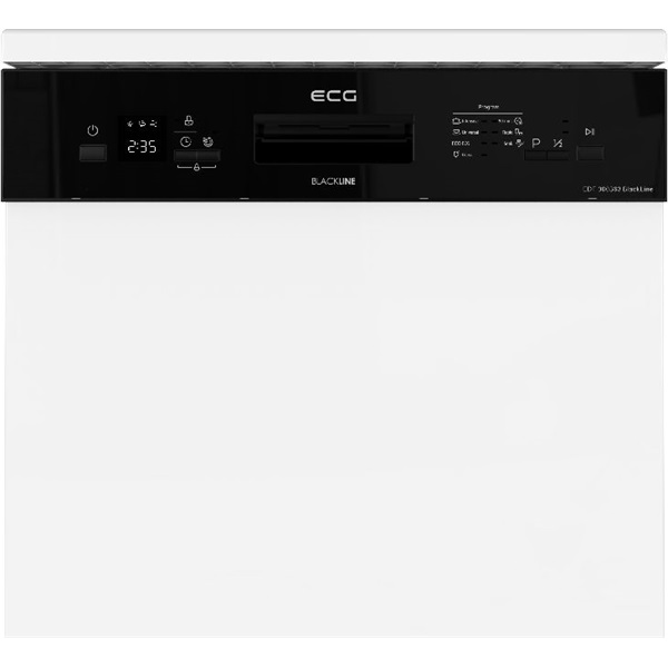 ECG EDF 300363 BlackLine fehér, programok száma: 7, szabadonálló, 14 terítékes mosogatógép 