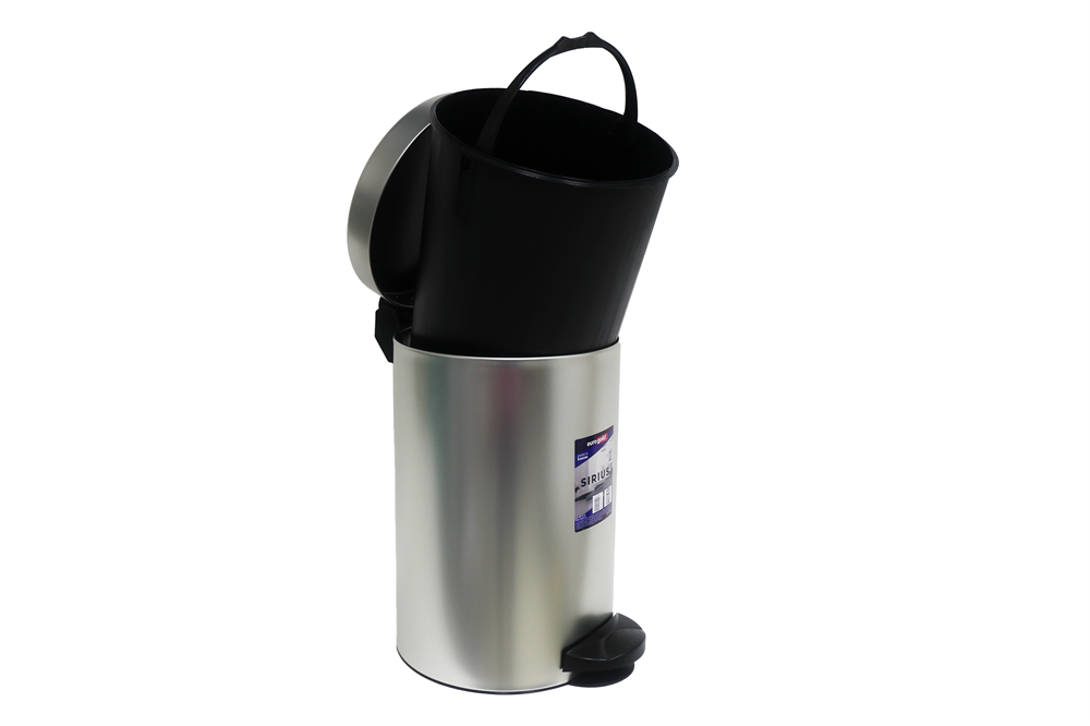EUROGOLD SIRIUS 14l 40x25cm ezüst pedálos szemetes